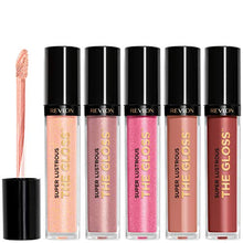 Load image into Gallery viewer, Lip Gloss Set by Revlon, Super Lustrous 5 Piece Gift Set, Non-Sticky, High Shine, Cream &amp; Pearl Finishes, Pack of 5
