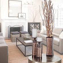 Load image into Gallery viewer, Decorative Brown Vases for Decor Centerpieces - Set of 3 Flower Vases Ideal Home Decor, Dining and Living Room Table Centerpiece, Table Decor, Bookshelf, Mantle and Entryway, Gift Boxed(Dublin)
