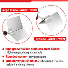 Load image into Gallery viewer, Goldblatt 2 Piece Drywall Corner Tool Set, 5'' Outside Corner Knife &amp; 3-1/2'' Inside Corner Knife, with Soft Grip Handle - Stainless Steel Sheetrock External Corner Trowel &amp; Internal Corner Trowel
