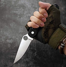 Load image into Gallery viewer, Ideale Outdoor Quality 9Cr18 Stainless Steel Folding Blade Knife Fishing Pocket Knife G10 Handle Black Knife Portable Survival Camping Tactical Clip Knife Collection EDC Tools with Gift Box New
