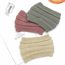 Load image into Gallery viewer, Woeoe Warm Winter Headbands Pink Knitted Turban Head Wraps Wide Crochet Stretchy Ear Warmer Soft Stretch Head Scarfts for Women and Girls
