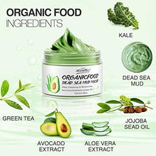 Load image into Gallery viewer, Organic Avocado Vegan Dead Sea Mud Mask Nourishing Hydration Deep Cleansing Relaxing &amp; Hydrating Facial Treatment Blackhead Remover Smooth Skin Green Tea Natural Healing Clay Mask for Face &amp; Body
