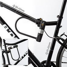Load image into Gallery viewer, Bike U Lock with Cable - Via Velo Heavy Duty Bicycle U-Lock,14mm Shackle and 10mm x1.8m Cable with Mounting Bracket For Road Bike Mountain Bike Electric Bike Folding Bike, Great Bike Safety Tool
