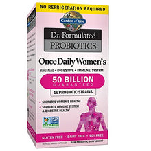 Load image into Gallery viewer, Garden of Life Dr. Formulated Probiotics For Women, Once Daily Women’S Probiotics, 50 Billion CFU Guaranteed, 16 Strains, Shelf Stable, Gluten Dairy &amp; Soy Free One A Day, Prebiotic Fiber, 30 Capsules

