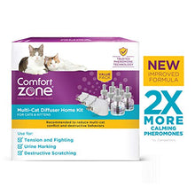 Load image into Gallery viewer, Comfort Zone MultiCat Calming Diffuser Kit, Cat Pheromone 3 Diffusers and 6 Refills-48ml, New Formula
