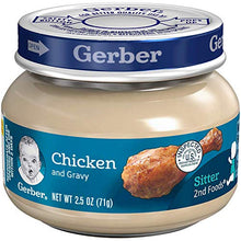 Load image into Gallery viewer, Gerber 2nd Foods 12 Total 2.5 Ounce Jars of Each Flavor (3 Turkey &amp; Turkey Gravy, 3 Ham and Ham Gravy, 3 Chicken &amp; Chicken Gravy, 3 Beef and Gravy)
