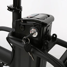 Load image into Gallery viewer, 20" 500W 36V 12Ah Fat Tire Folding Electric Bike W/Gifts Rear Rack Removable Lithium Battery Beach Snow Bicycle Moped Electric Mountain Bike Powerful Motor Aluminum Frame Black and Blue
