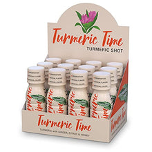 Load image into Gallery viewer, Turmeric Time Turmeric Shots - Turmeric with Ginger, Citrus &amp; Honey | Non-GMO | No Preservatives or Artificial Flavors/Colors/Sweeteners | B Vitamins | Liquid Turmeric (12 Pack)
