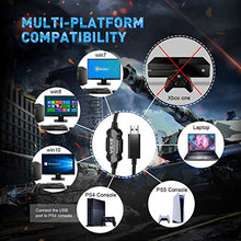 Load image into Gallery viewer, EKSA E1000 USB Gaming Headset for PC - Computer Headphones with Microphone/Mic Noise Cancelling, 7.1 Surround Sound Wired Headset&amp;RGB Light - Gaming Headphones for PS4/PS5 Console Laptop
