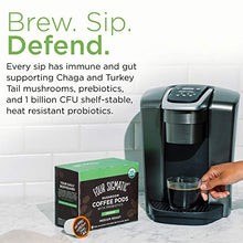 Load image into Gallery viewer, Four Sigmatic Mushroom Coffee K-Cups with Probiotic, Organic and Fair Trade Coffee, Organic and Fair Trade with Turkey Tail, Chaga, Prebiotics, CFU shelf-stable, Heat Resistant, 24 Count
