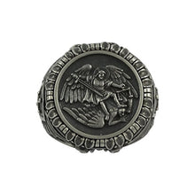 Load image into Gallery viewer, Saint St. Michael the Archangel Sterling Silver 925 mens Ring Handcrafted
