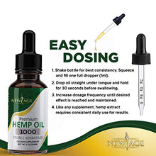 Load image into Gallery viewer, Hemp Oil - 4 Pack - 1000mg of Hemp - Grown &amp; Made in USA - Natural Hemp Drops - by NewAge
