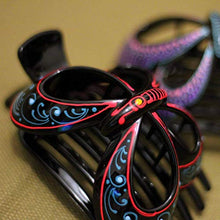 Load image into Gallery viewer, Butterfly Barrettes Hand Painted, Bun Cover Clips, 2 Pcs of a Uniquely Hair Bun Holder. Hand Painted
