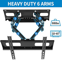 Load image into Gallery viewer, Full Motion TV Mount with Height Setting FOZIMOA TV Wall Mount for Most 32-65 inch LED LCD Plasma Flat Screen Articulating Swivel Tilt Extension TV Bracket up to 88lbs Loading Max VESA 400x400mm
