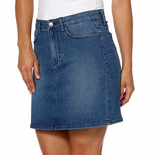 Load image into Gallery viewer, Calvin Klein Women's Denim Mini Jean Skirt (Moonlight Dusk, 6)
