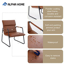Load image into Gallery viewer, ALPHA HOME Living Room Accent Chair Sofa Chair Lounge Chair with Metal Leg for Home Office Study Living Room Vanity Bedroom,Brown
