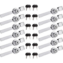 Load image into Gallery viewer, 12Pack Sliding Glass Door Ratchet Lock, Display Case Lock, Glass Case Lock, Glass Display Lock, Glass Showcase Window Key Lock, Lock for Display Case with 24 Keys (Keyed Alike)
