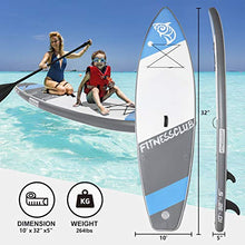 Load image into Gallery viewer, Inflatable Stand Up Paddle Board,10‘x32‘’x5‘’ Durable Lightweight Touring SUP Accessories, Wide Stance, Non-Slip Deck,10L Waterproof Bag Leash,Pump,Carry Bag, Standing Boat for Youth Adult (Blue)
