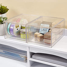 Load image into Gallery viewer, STORi Audrey Stackable Cosmetic Organizer Drawers 4-1/2" Tall | set of 2 Clear
