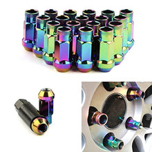 Load image into Gallery viewer, 20 PCS Universal Chrome M12x1.5 Extended Tuner Lug Nuts-Open End Cone Seat， Wheel Bolts Stud Forged Racing Lug Nuts Spline V48 Auto Acorn Rim Extend Lock Cover
