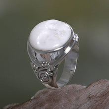 Load image into Gallery viewer, NOVICA .925 Sterling Silver Handcrafted Cocktail Ring 'Face of the Moon'
