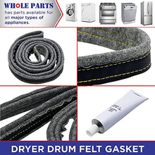 Load image into Gallery viewer, Whole Parts Dryer Drum Felt Gasket KIT Part # DC97-07618A (High Temperature LARGE Adhesive INCLUDED)- Replacement and Compatible with Some Samsung Dryers - Replaces AP4453798 - 2 Yr Warranty
