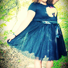 Load image into Gallery viewer, WDPL Women's A Line Short Knee Length Tutu Tulle Prom Party Skirt, Black, 3X
