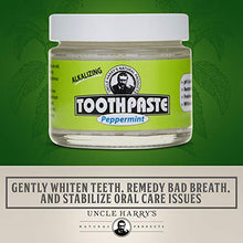 Load image into Gallery viewer, Uncle Harry's Peppermint Remineralizing Toothpaste | Natural Whitening Toothpaste Freshens Breath &amp; Promotes Enamel | Vegan Fluoride Free Toothpaste (4 Pack)

