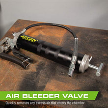 Load image into Gallery viewer, ARCAN PROFESSIONAL TOOLS Pistol Grip Grease Gun with Double Spout Front Output, Air Bleeder Valve, and Bulk Filling Valve, 8000 PSI Working Pressure (ASBGG)
