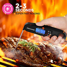 Load image into Gallery viewer, [Latest 2020] AMAGARM Meat Food Thermometer for Grill and Cooking, 2S Best Ultra Fast Instant Read Waterproof Digital Kitchen Thermometer Probe for Grilling, BBQ, Baking, Candy, Liquids, Oil
