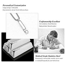 Load image into Gallery viewer, XSMZB Crystal Cremation Urn Jewelry Cube Memorial Ashes Necklace Pendant Keepsake- Black Birthstone Series(Green)
