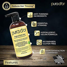 Load image into Gallery viewer, PURA D'OR Biotin Original Gold Label Anti-Thinning (16oz x 2) Shampoo &amp; Conditioner Set, Clinically Tested Effective Solution w/ Herbal DHT Ingredients, All Hair Types, Men &amp; Women (Packaging Varies)
