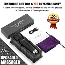 Load image into Gallery viewer, Powerful Viberate Massager with 20 Vibration Modes, Whisper Quiet, Waterproof, Handheld, Cordless for Neck Shoulder Back Body Massage, Sports Recovery &amp; Muscle Aches (Black Smoke)
