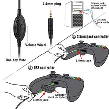 Load image into Gallery viewer, Gaming Headset for Xbox One, PS4,Nintendo Switch Bass Surround and Noise Cancelling with Flexible Mic, 3.5mm Wired Adjustable Over-Ear Headphones for Laptop PC iPad Smartphones (Red-Black)
