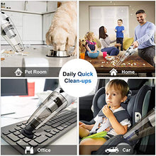 Load image into Gallery viewer, Handheld Vacuum Cleaner, Car Vacuum Cleaner, Rechargeable High Power Cordless with Quick Charge, LED Light, Hand Vac for Home and Car Cleaning, Wet &amp; Dry
