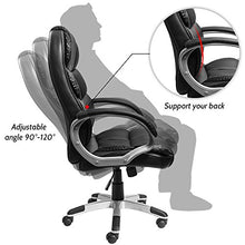Load image into Gallery viewer, Furmax High Back Office Chair Adjustable Ergonomic Desk Chair with Padded Armrests,Executive PU Leather Swivel Task Chair with Lumbar Support (Black)
