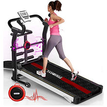 Load image into Gallery viewer, Folding Treadmill, Manual Running Machine with APP Monitoring, Wireless Speaker, Sit-ups Pannel, T-Twisting Machine, Waist Training Tray, Draw Rope Mechanical and Massage Wheel with Tablet Stand.
