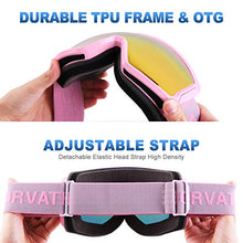 Load image into Gallery viewer, SH HORVATH Ski Snowboard OTG Goggles, HD Mirrored Anti-Fog Goggle for Men Women
