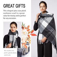 Load image into Gallery viewer, Women's Fashion Long Shawl Winter Warm Big Grid Scarf
