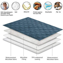 Load image into Gallery viewer, Ameritex Waterproof Dog Bed Cover Pet Blanket for Furniture Bed Couch Sofa Reversible (68x82 Inches, Navyblue+Stoneblue)
