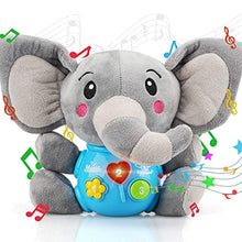 Load image into Gallery viewer, Toy Life Plush Elephant Baby Toys - Newborn Baby Musical Toys for Baby 0 to 36 Months &amp; Soft Dinosaur Pull Back Cars for Toddlers 1-3 Baby Car Toy Soft Pull Back Vehicles Dinosaur Toys for Tod
