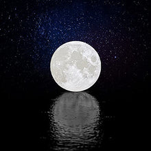 Load image into Gallery viewer, BRIGHTWORLD Moon Lamp Moon Night Light 3D Printed 7.1IN Lunar Lamp for Kids Gift for Women USB Rechargeable Touch Control Brightness Warm and Cool White
