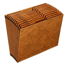 Load image into Gallery viewer, Globe-Weis PFXR217MHD /Pendaflex Heavy-Duty Expanding File, Open Top, 12 Pockets, Monthly Index, Letter Size, Brown (R217MHD)
