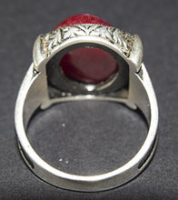 Load image into Gallery viewer, Falcon Jewelry Sterling Silver Men's Ring Handmade, Ruby Natural Gemstone

