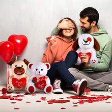 Load image into Gallery viewer, Plush Stuffed Animals 10 Inch Cute Plush Animals Holding Red Heart Soft Plush Toy for Valentine's Day, Wedding, Anniversary, Mother's Day, Birthday Present (Teddy Bear)
