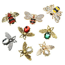 Load image into Gallery viewer, Monrocco 8Pcs DIY Crystal Bee Design Charms Honeybee Charms Pendants Crafting, Jewelry Making, Necklace, Earrings
