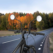 Load image into Gallery viewer, ROCK BROS Bike Mirror Handlebar Mount Safe Rear View Mirror Adjustable 360°Rotatable HD Wide Angle Cycling Biking Clear Acrylic Convex Mirror Bike Bicycle Accessories for Men Women
