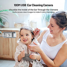 Load image into Gallery viewer, Ear Camera Otoscope with Light, USB Ear Wax Removal Camera, Digital Otoscope with Ear Spoon, Ear Scope for Kids and Adults, Ear Cleaning Kit Compatible with iPhone and Android
