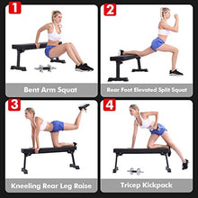 Load image into Gallery viewer, BangTong&amp;Li Flat Weight Bench Utility Workout Exercise Training Equipment for Fitness
