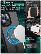 Load image into Gallery viewer, Mgnaooi Magnetic Case for iPhone 14 Pro Max Case [MIL-Grade Drop Tested &amp; Compatible with MagSafe] Translucent Matte Back with Aluminum Alloy Keys, Anti-Fingerprint Anti-Scratch 6.7 Inch, Black
